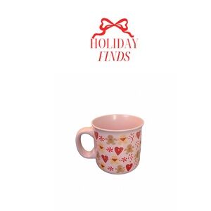 Gingerbread Pink With Hearts Holiday Mug